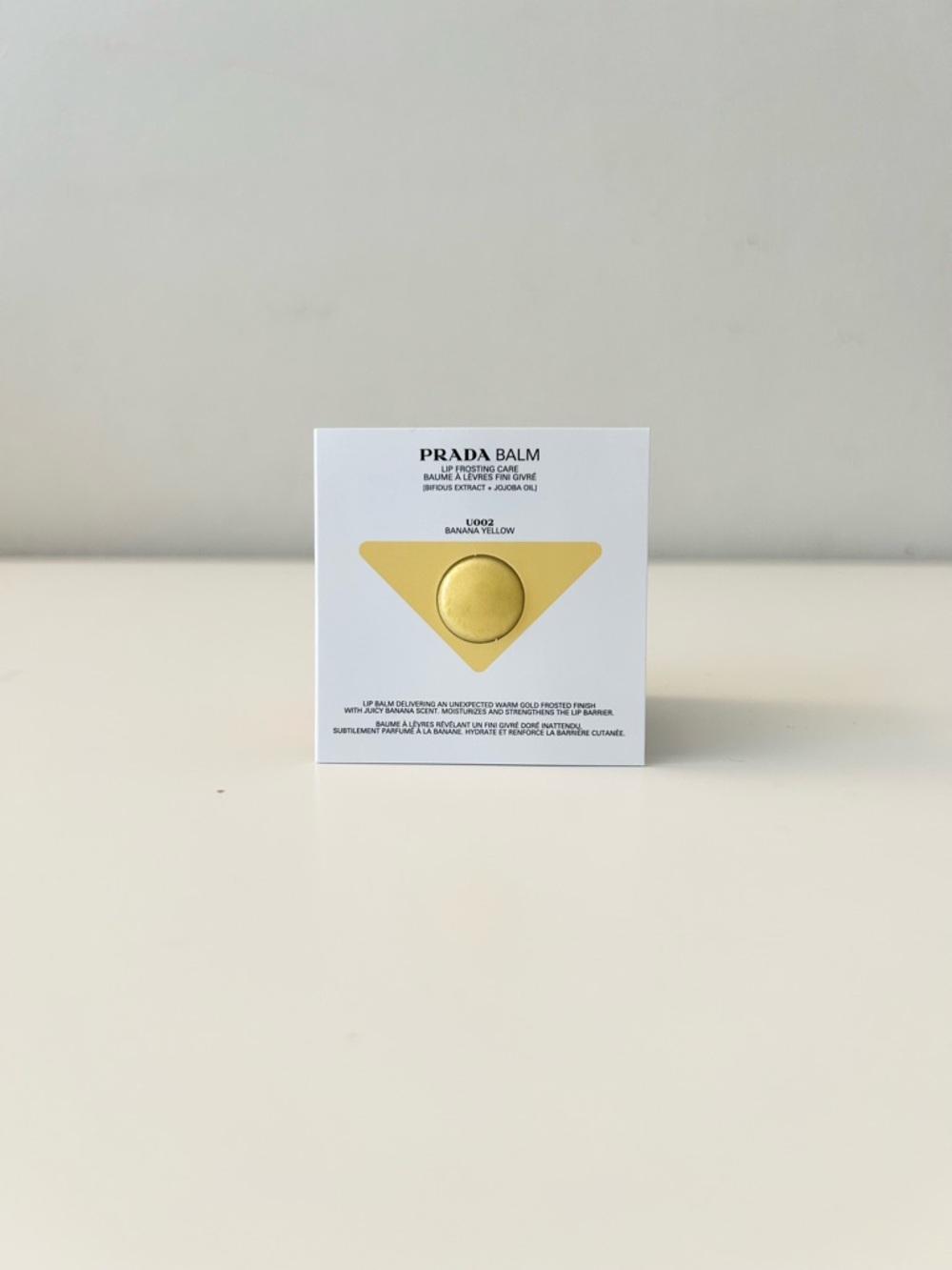 🌸PRADA BEAUTY Hydrating Lip Balm Sample U002 Banana Yellow 0.2 g